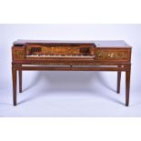 A Regency mahogany spinet / pianoforte by Thomas Preston of 76 Dean Street, London, the entire