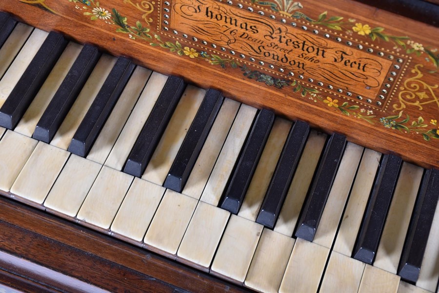 A Regency mahogany spinet / pianoforte by Thomas Preston of 76 Dean Street, London, the entire - Image 5 of 17