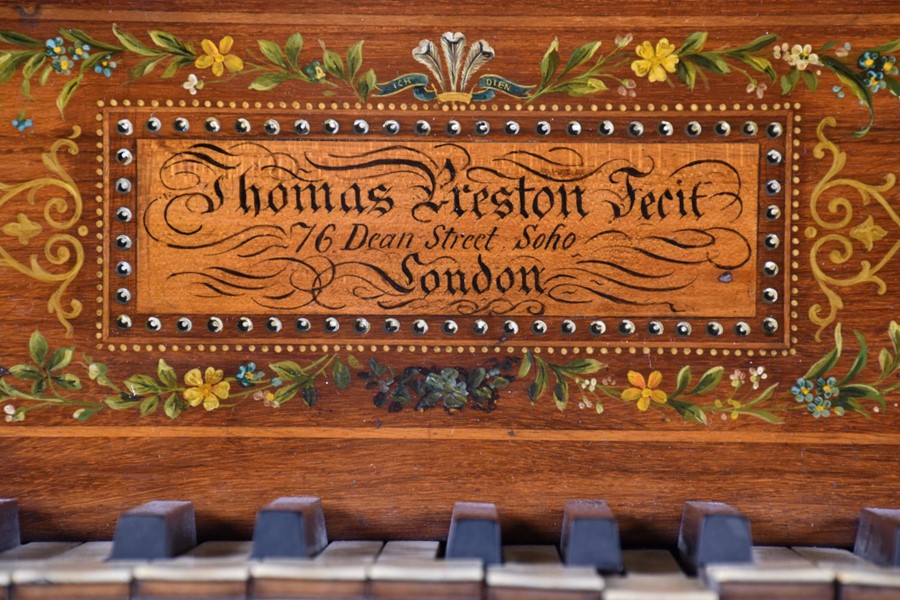 A Regency mahogany spinet / pianoforte by Thomas Preston of 76 Dean Street, London, the entire - Image 4 of 17