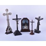 A collection of Continental Christian antique crosses, some early 19th century and later, to include