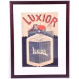 An early 20th century 'Luxior' advertising poster of motoring  designed by P G Privat, colour