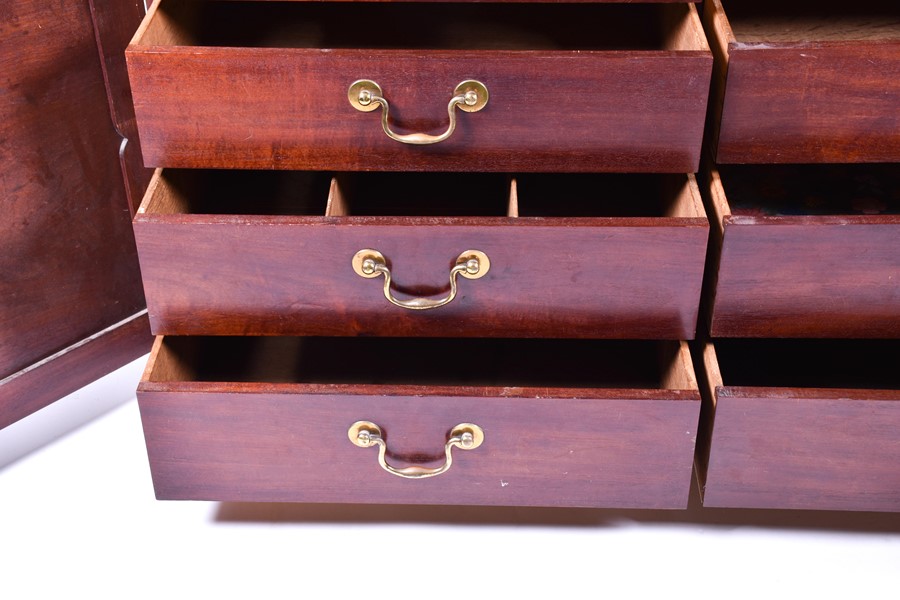 A George III period mahogany desk secretaire in the manner of Thomas Chippendale, the drop front top - Image 15 of 24