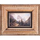 A 19th century Continental school The Wetterhorn, depicting a Swiss alpine landscape with snowy