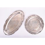 A 20th century Peruvian silver oval platter by Carlo Mario Camusso, 53 cm wide, together with