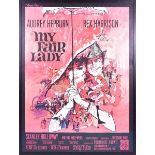 An original 1964 'My Fair Lady' colour offset lithograph by Bob Peak with certificate of