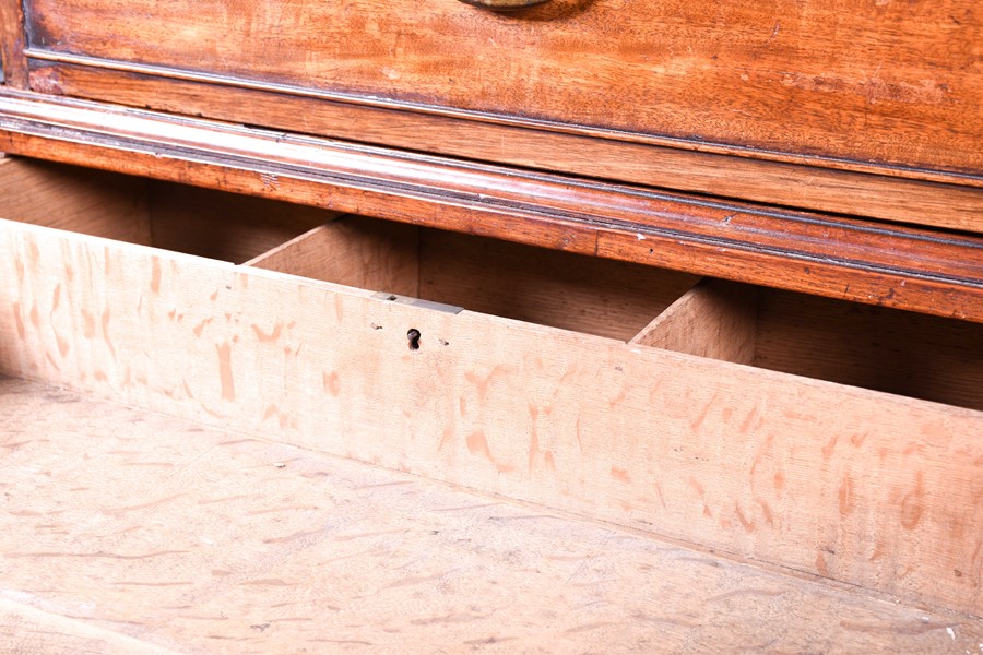 A George III period mahogany desk secretaire in the manner of Thomas Chippendale, the drop front top - Image 13 of 24