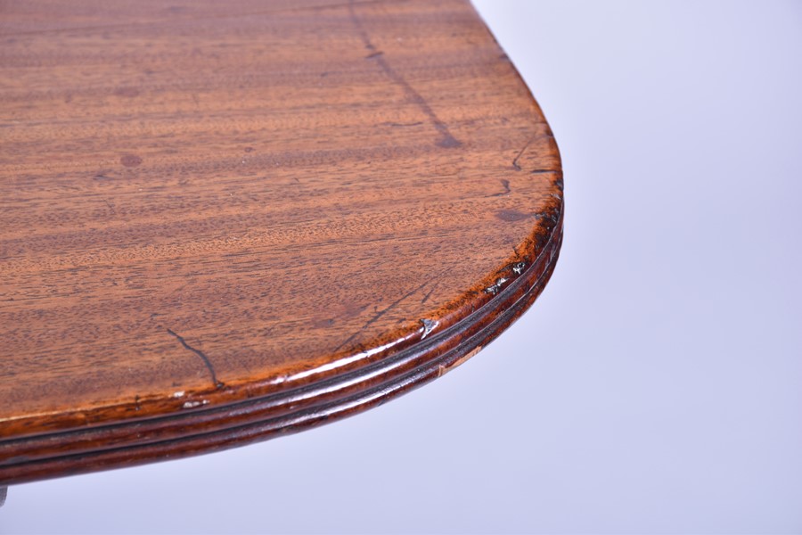 A 19th century mahogany rectangular pedestal low table on converted column and four swept legs, - Image 8 of 14