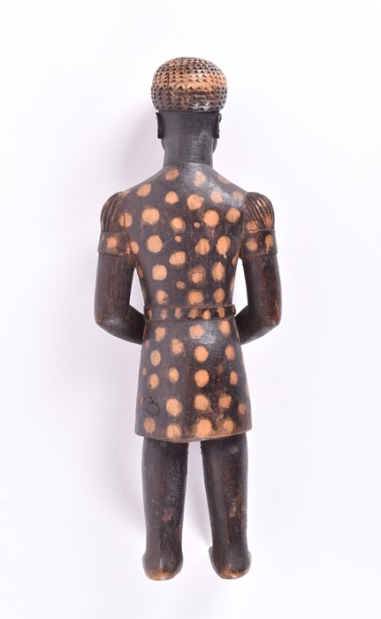 A carved African fertility sculpture modelled as an animalistic figure, 31.5 cm high, together - Image 10 of 20