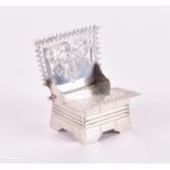 A 19th century Russian silver salt throne St Petersburg 1873, by assayer Ivan Yevstigneyev,