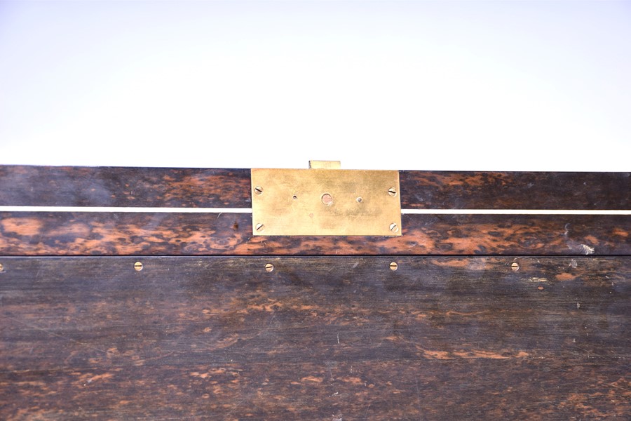 A fine Edwardian humidor cabinet on stand with coromandel veneer and bone inlay with two cupboard - Image 9 of 25