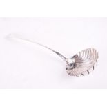A George III Old English pattern silver soup ladle with fluted bowl London 1770, by Thomas Evans,