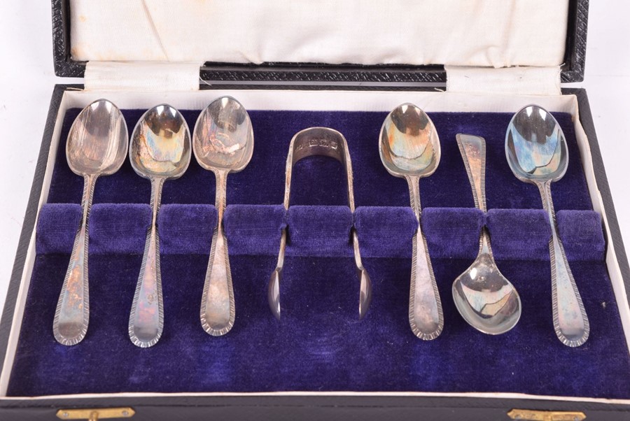 A set of six Art Deco enamelled teaspoons in the Art Nouveau style Birmingham 1929, Turner and - Image 4 of 5