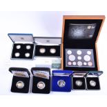 A Royal Mint 2008 UK Proof Coin Collection in fitted case, with certificate, together with two