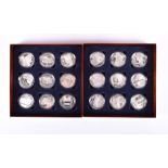 A Royal Mint cased set of silver proof commemorative coins marking 'The Golden Age of Steam', with