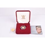A Canada 10 Dollars QE II 1/4 oz gold coin dated 2009 together with a boxed Princess Diana 2007