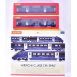 A Hornby Railways R2821 Hitachi Class 395 EMU Train Pack together with two boxed R4383 Hitachi Class