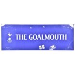 Tottenham Hotspur: an original enamel internal stadium sign from the old White Hart Lane ground