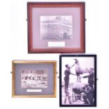 Tottenham Hotspur: three framed and glazed photographs relating to the club to include a picture