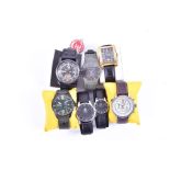 A group of seven assorted watches comprising two AVI-8 watches, a Constantin Weisz watch, a Klaus-