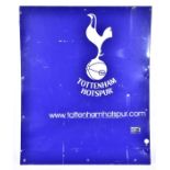 Tottenham Hotspur: an original large enamel internal stadium sign from the old White Hart Lane