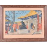 Elizabeth Keith (1887-1956) British 'Lama Peking Temple' stamped E.K. 1922 and also signed lower