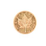 A 1979 Canadian 1oz gold coin Queen Elizabeth II with Maple leaf verso.