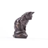 After Antoine Louis Barye (French, 1795-1875) a bronze figure of a seated cat, 9 cm.CONDITION