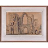 Samuel Prout (1783-1852) English ‘Castle Acre Priory, Norfolk,' watercolour on paper, framed and