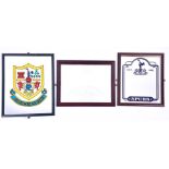 Tottenham Hotspur: three framed ornamental mirrors the largest 65 cm x 49 cm. (3) Provenance: Part