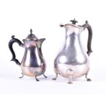 An Edward VII silver milk pot Sheffield 1906, by Marples & Co, designed with bulbous body mounted