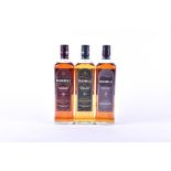 Three bottles of Bushmills Single Malt Irish Whiskey comprising: bottles aged 10 Years, 16 Years and