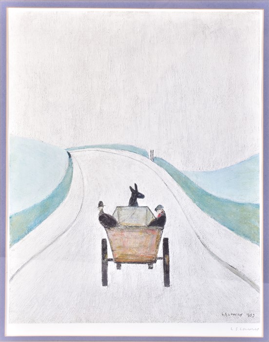 Laurence Stephen Lowry RBA RA (1887-1976) British a limited edition signed print, 'The Cart', Fine