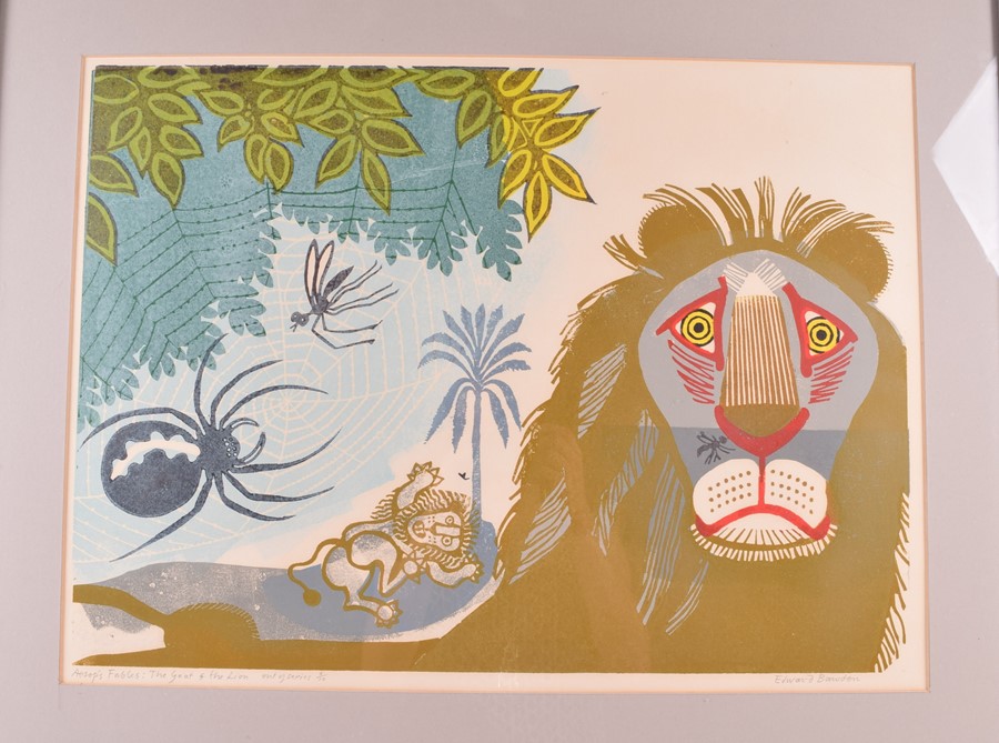 Edward Bawden CBE RA (1903 - 1989) British  Aesop's Fables: 'The Gnat and The Lion' edition 6/10, - Image 2 of 6