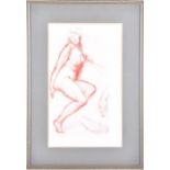 Ernest Borough Johnson RI RBA (1867-1949) British 'Study of a Female Nude', chalk on paper, 34 cm