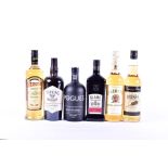 Six bottles of assorted Irish whiskey comprising: Teeling (2014 bottling), Coleraine, Slane Triple