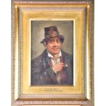 Erskine Nicol RHA (1825-1904) Scottish 'A good joke' depicting a portrait of a smiling gentleman