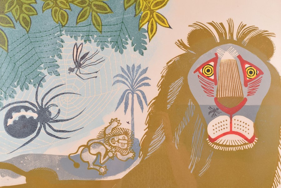Edward Bawden CBE RA (1903 - 1989) British  Aesop's Fables: 'The Gnat and The Lion' edition 6/10, - Image 6 of 6
