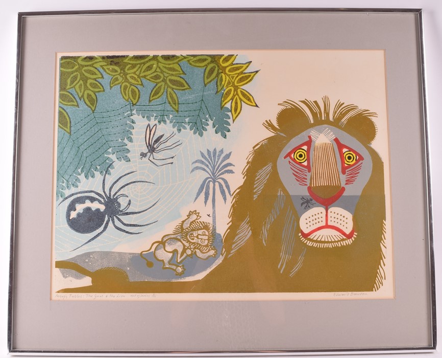 Edward Bawden CBE RA (1903 - 1989) British  Aesop's Fables: 'The Gnat and The Lion' edition 6/10,