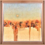 Michael Tain (born 1927) British two oils on canvas, 'Eilat - Israel, 1969' framed, 103 cm x 103 cm,