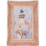 20th century European School indistinctly signed, an impressionist style Venetian city scene, oil,