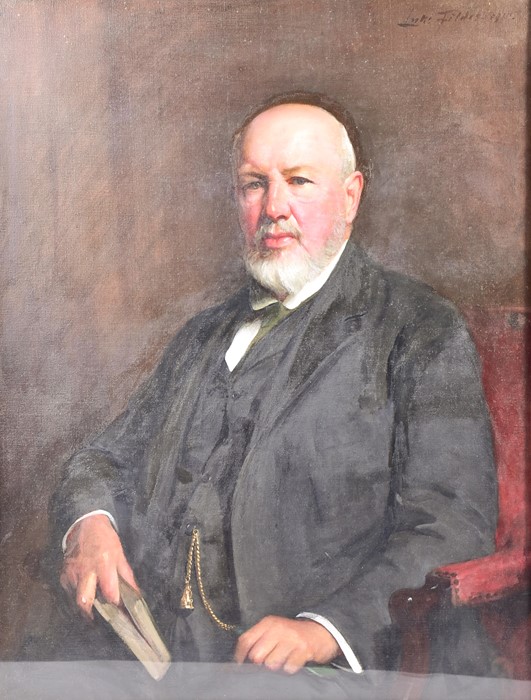 Sir Samuel Luke Fildes RA (1843-1927) British 'Henry John Gardiner', depicted seated in a suit, - Image 2 of 11