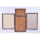 Four silver mounted photograph frames various dates and makers, the largest 31 cm x 20.5 cm. (4)