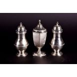 A pair of George V silver sifters London 1929, by Pairpoint Brothers, of bellied form on a