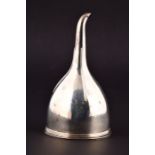 A George III silver wine funnel London 1800, possibly by Alexander Field (marks rubbed), with