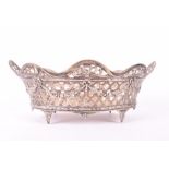 A turn of the century German silver basket marked 800 to base, possibly Hanau, the pierced body is