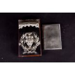 A George V silver cigarette case Chester 1927, by S Blanckensee & Son Ltd, with engine turned