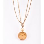 A late 19th / early 20th century 9ct yellow gold necklace / watch chain of rope-twist form, with