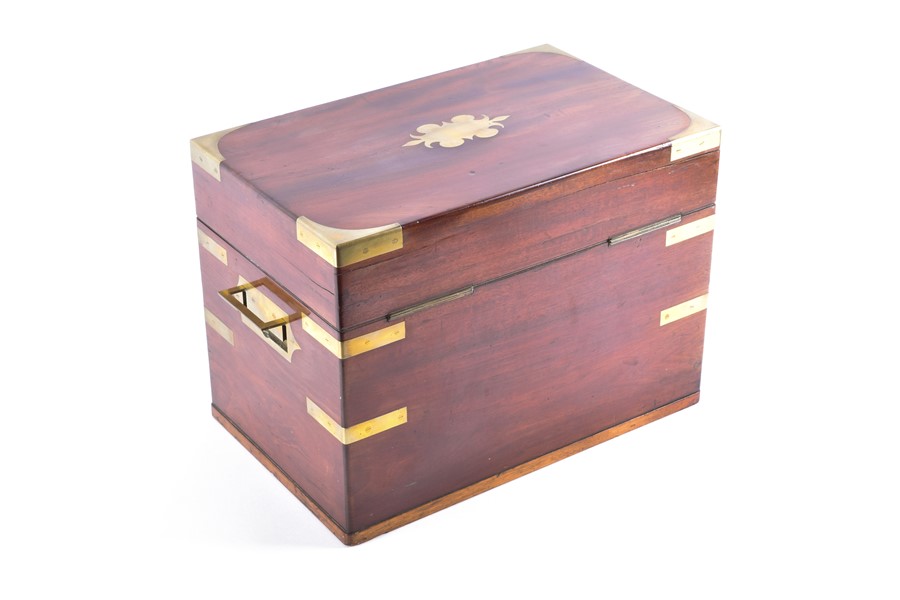 A fine and large early Victorian mahogany brass bound medicine chest by Savory & Moore ('Chemists to - Image 13 of 13