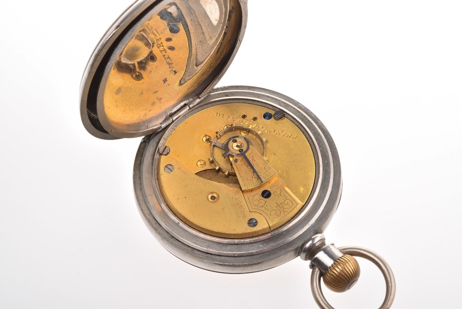Railway Interest. A Taff Vale Railway nickel pocket watch the enamel dial with black Roman numerals, - Image 2 of 5