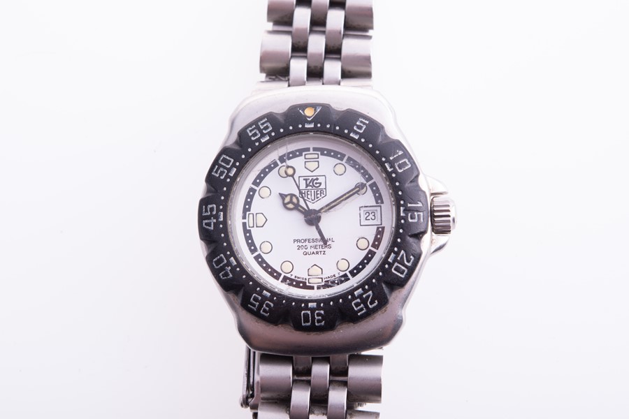 A Tag Heuer Professional Formula 1 ladies stainless steel wristwatch the white dial with roundel - Image 2 of 8